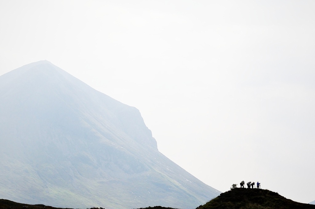 Photographers within a landscape