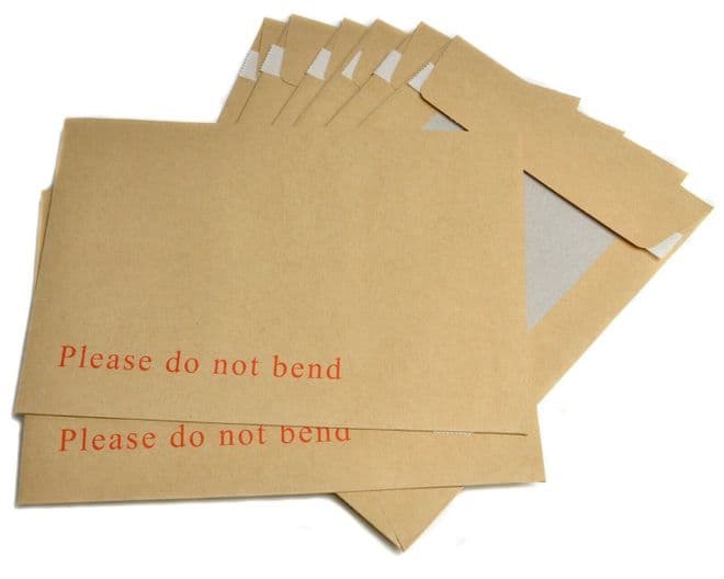 Board backed Envelopes with 'Please do not bend' written across the front provide a high level of protection